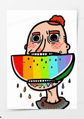 娱乐吃瓜的素材图片大全